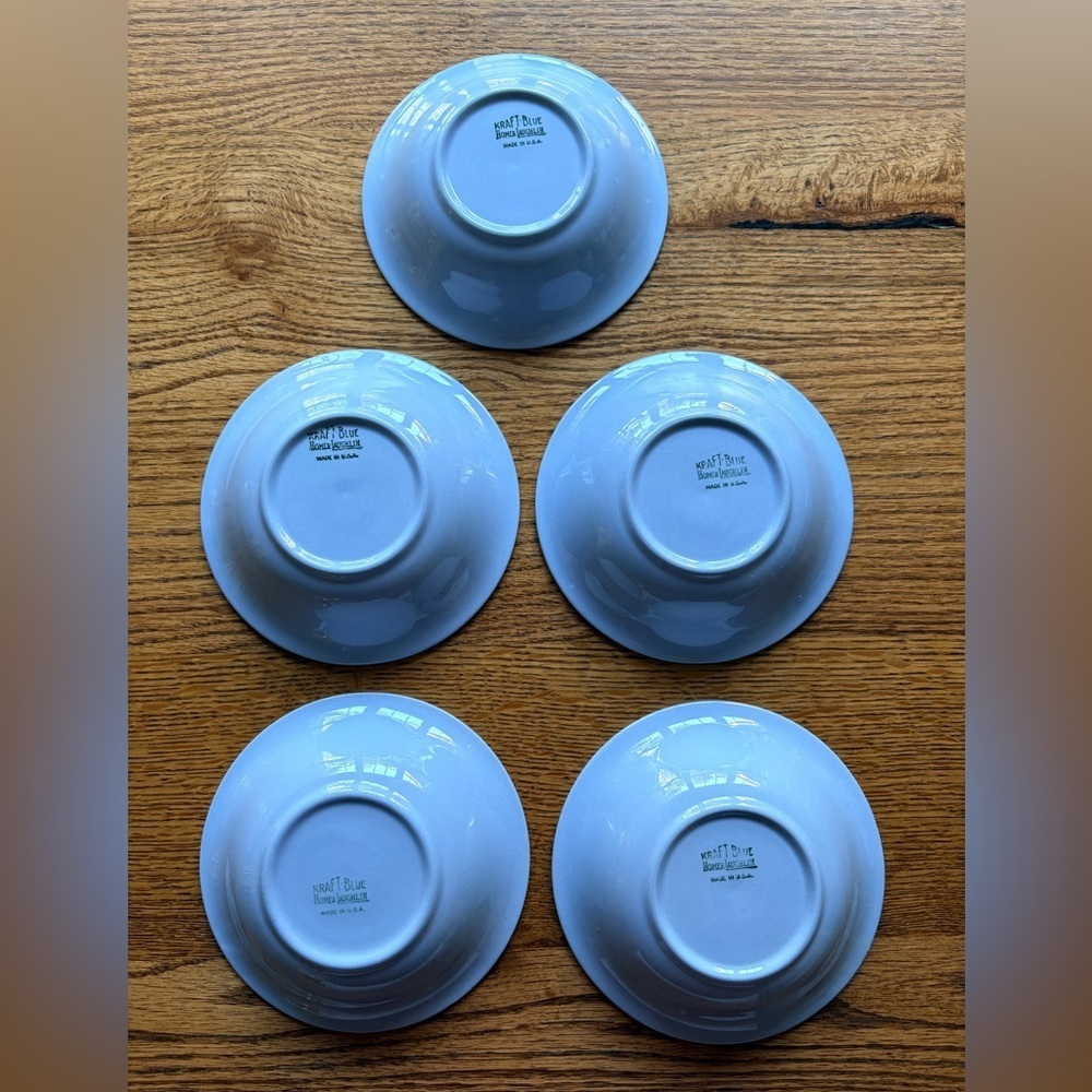 Kraft Blue by Homer Laughlin- made in USA - (5) Bowls- 1940’s-1950’s - Picture 7 of 13